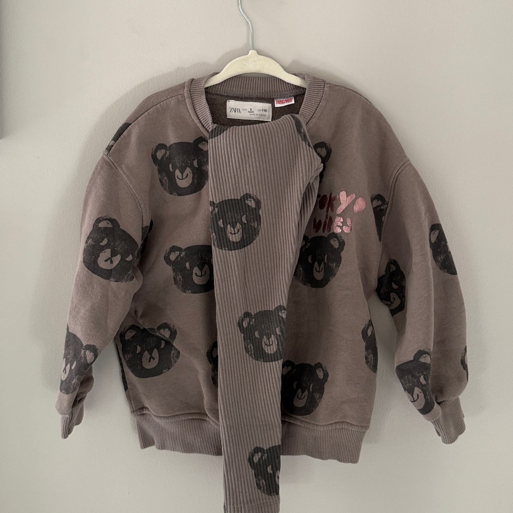 Zara Gray Kids' Sweatshirt & leggings set - Picture 2 of 4